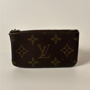 Louis Vuitton Monogram Key Pouch Coin Wallet Cles
